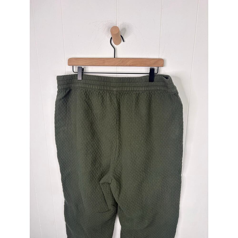 Madewell Olive Green Pull On High Rise Tapered Pants XL Diamond Jacquard - Picture 8 of 9